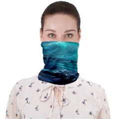 Tsunami Waves Ocean Sea Nautical Nature Water Face Covering Bandana (adult)