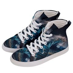 Tsunami Waves Ocean Sea Water Rough Seas 7 Men s Hi-top Skate Sneakers