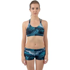 Tsunami Waves Ocean Sea Water Rough Seas 6 Back Web Gym Set