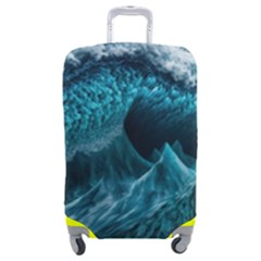 Tsunami Waves Ocean Sea Water Rough Seas 6 Luggage Cover (medium) by Ravend