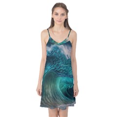 Tsunami Waves Ocean Sea Water Rough Seas 2 Camis Nightgown 