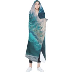 Tsunami Waves Ocean Sea Water Rough Seas 2 Wearable Blanket