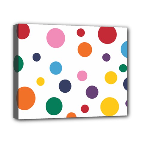 Polka Dot Canvas 10  X 8  (stretched) by 8989