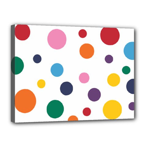 Polka Dot Canvas 16  X 12  (stretched) by 8989