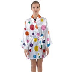 Polka Dot Long Sleeve Satin Kimono by 8989