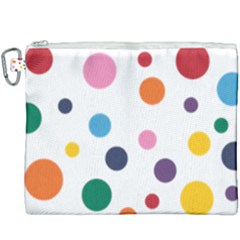 Polka Dot Canvas Cosmetic Bag (xxxl) by 8989