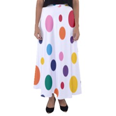 Polka Dot Flared Maxi Skirt