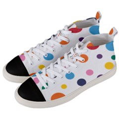 Polka Dot Men s Mid-top Canvas Sneakers by 8989