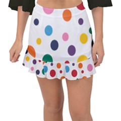 Polka Dot Fishtail Mini Chiffon Skirt by 8989
