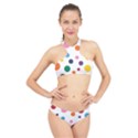 Polka Dot High Neck Bikini Set View1