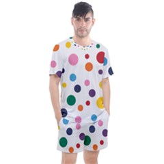 Polka Dot Men s Mesh Tee And Shorts Set