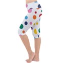 Polka Dot Lightweight Velour Cropped Yoga Leggings View2