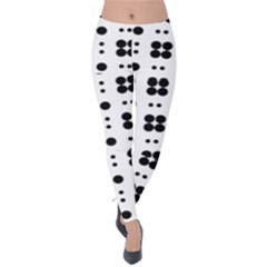 Polka Dot  Svg Velvet Leggings by 8989