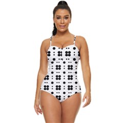 Polka Dot  Svg Retro Full Coverage Swimsuit by 8989