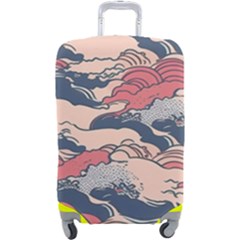 Waves Ocean Sea Water Pattern Rough Seas Luggage Cover (large)