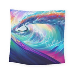 Waves Ocean Sea Tsunami Nautical Nature Water Square Tapestry (small) by Ravend