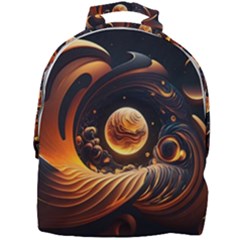 Ai Generated Swirl Space Design Fractal Light Abstract Mini Full Print Backpack