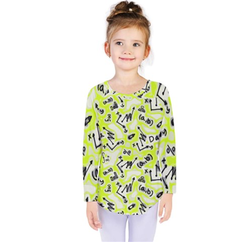 Background Pattern Graphic Beautiful Wallpaper Art Kids  Long Sleeve Tee by Ravend