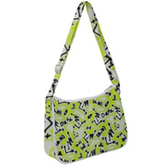 Background Pattern Graphic Beautiful Wallpaper Art Zip Up Shoulder Bag