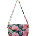 Azure Watercolor Flowers Removable Strap Clutch Bag View1