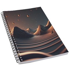 Ai Generated Swirl Space Design Fractal Light Art 5 5  X 8 5  Notebook by Ravend