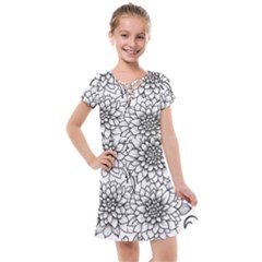 Flowers Template Line Art Pattern Coloring Page Kids  Cross Web Dress