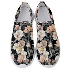 Vibrant And Alive Watercolor Flowers Men s Slip On Sneakers by GardenOfOphir