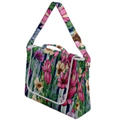 Big And Bright Watercolor Flowers Box Up Messenger Bag