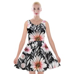 Bountiful Blossoms Velvet Skater Dress by GardenOfOphir