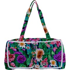 Creative Crimson Crisp Watercolor Flowers Multi Function Bag by GardenOfOphir