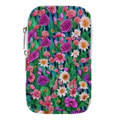 Creative Crimson Crisp Watercolor Flowers Waist Pouch (Small)