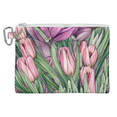 Chic Choice Classic Watercolor Flowers Canvas Cosmetic Bag (xl) by GardenOfOphir