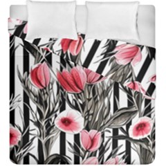 Chic Watercolor Flowers Duvet Cover Double Side (king Size) by GardenOfOphir