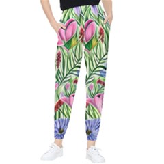 Celestial Watercolor Flower Tapered Pants by GardenOfOphir