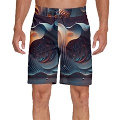 Ai Generated Space Design Fractal Light Motion Men s Beach Shorts