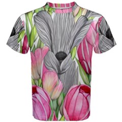 Budding And Captivating Men s Cotton Tee by GardenOfOphir