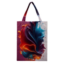 Ai Generated Swirl Splash Blaze Design Art Classic Tote Bag