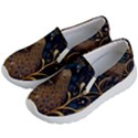 Peacock Plumage Bird Decorative Pattern Graceful Kids Lightweight Slip Ons View2