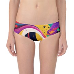 Ai Generated Moon Art Design Graphic Shape Classic Bikini Bottoms