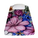 Broken And Budding Watercolor Flowers Fitted Sheet (Single Size) View1