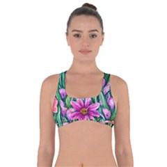 Cheerful And Cheery Blooms Got No Strings Sports Bra by GardenOfOphir