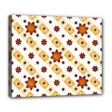 Background Floral Pattern Graphic Deluxe Canvas 24  X 20  (stretched)