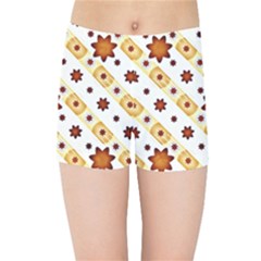 Background Floral Pattern Graphic Kids  Sports Shorts