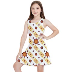 Background Floral Pattern Graphic Kids  Lightweight Sleeveless Dress