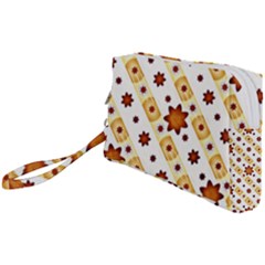 Background Floral Pattern Graphic Wristlet Pouch Bag (Small)