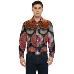 Ai Generated Floral Pattern Flowers Floral Men s Long Sleeve  Shirt by Ravend