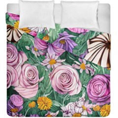 Budding And Captivating Flowers Duvet Cover Double Side (king Size) by GardenOfOphir