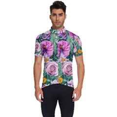 Budding And Captivating Flowers Men s Short Sleeve Cycling Jersey