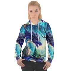 Ai Generated Dragon Fractal Art Texture Women s Overhead Hoodie by Ravend
