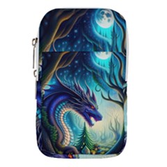 Ai Generated Dragon Fractal Art Texture Waist Pouch (small) by Ravend